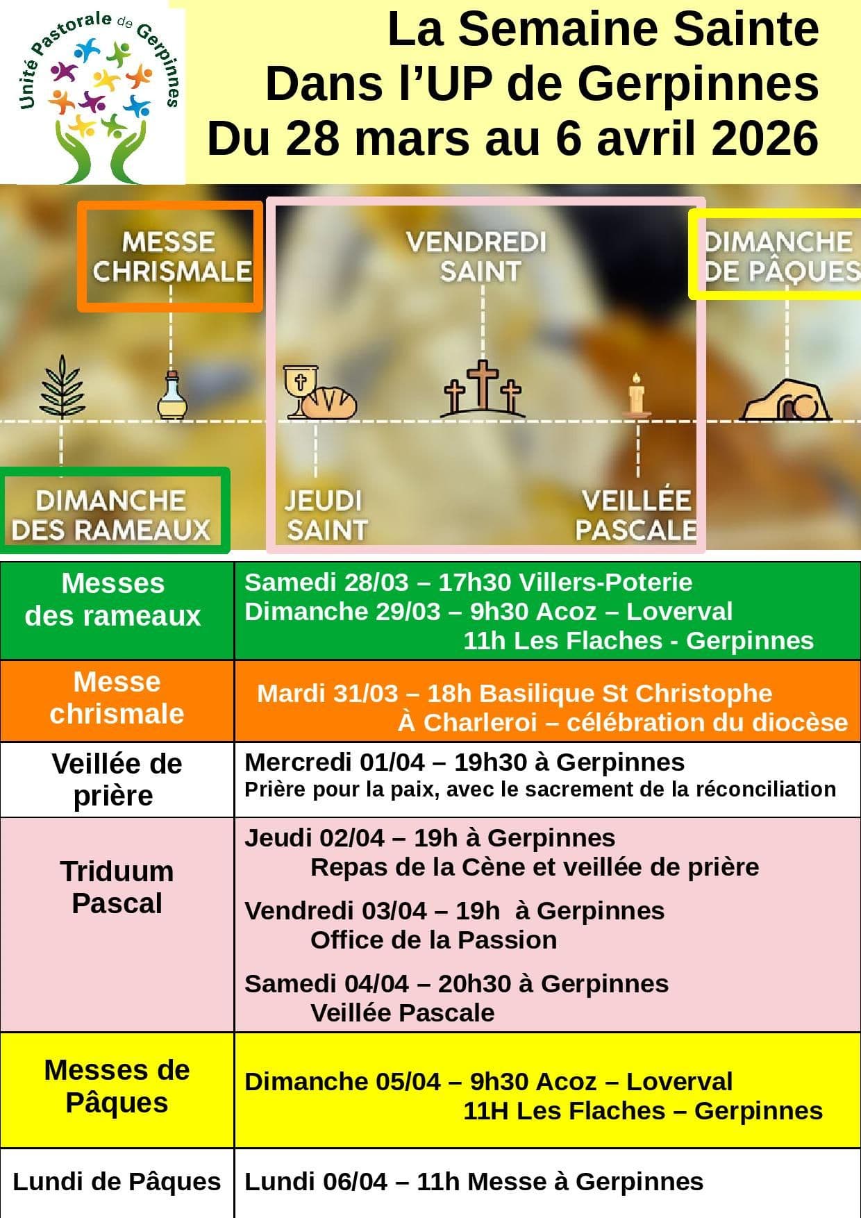 Programme de la Semaine Sainte