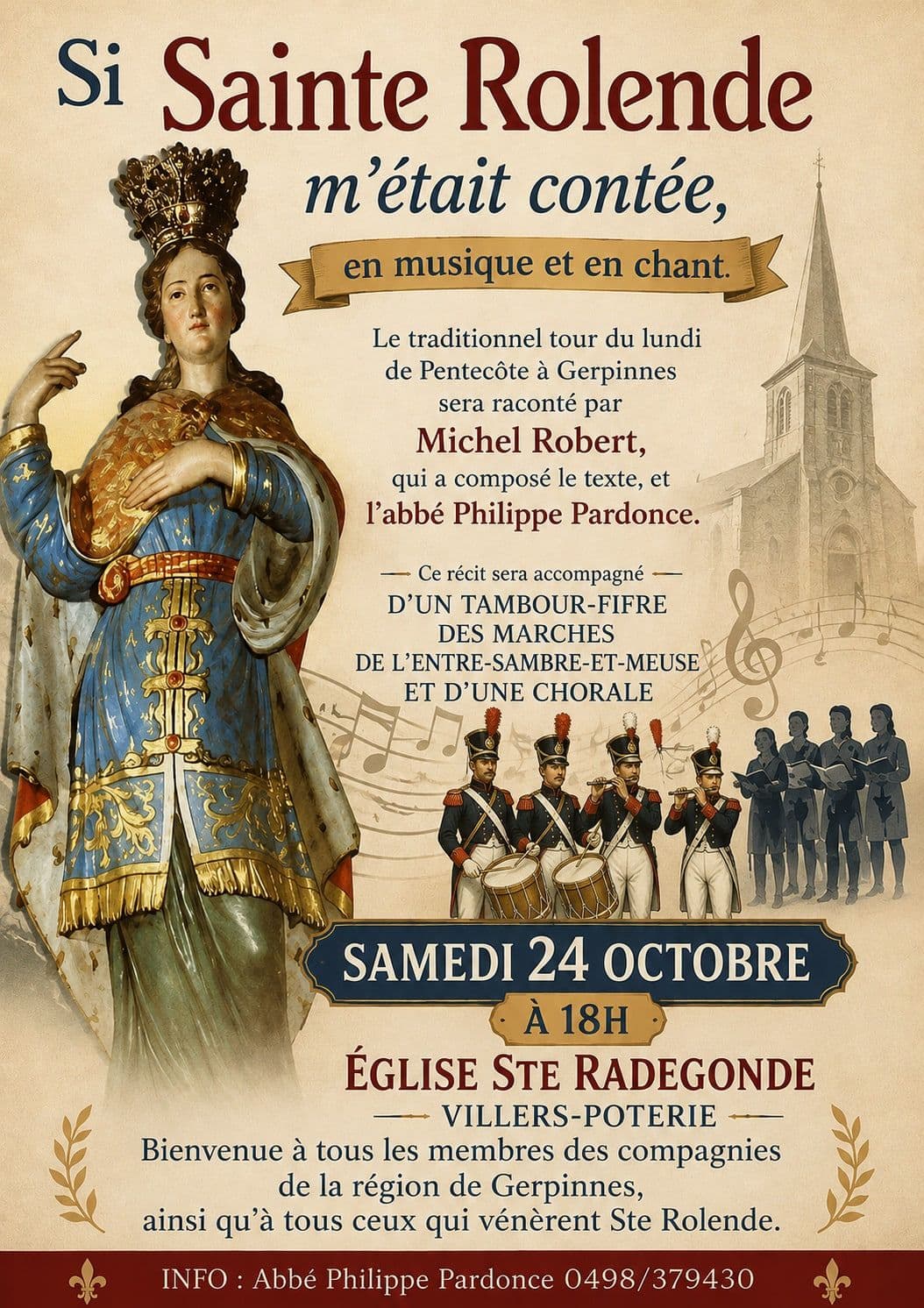 Si Sainte Rolende m'était contée, en musique et en chant