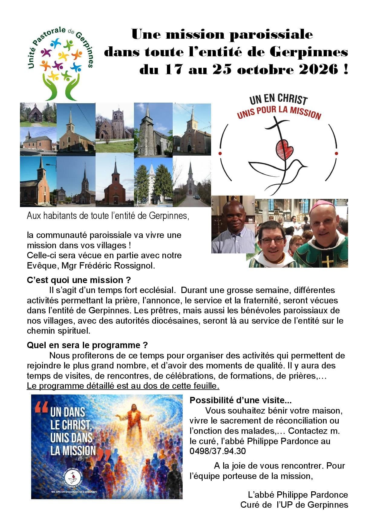 Mission dans l'Unité Pastorale