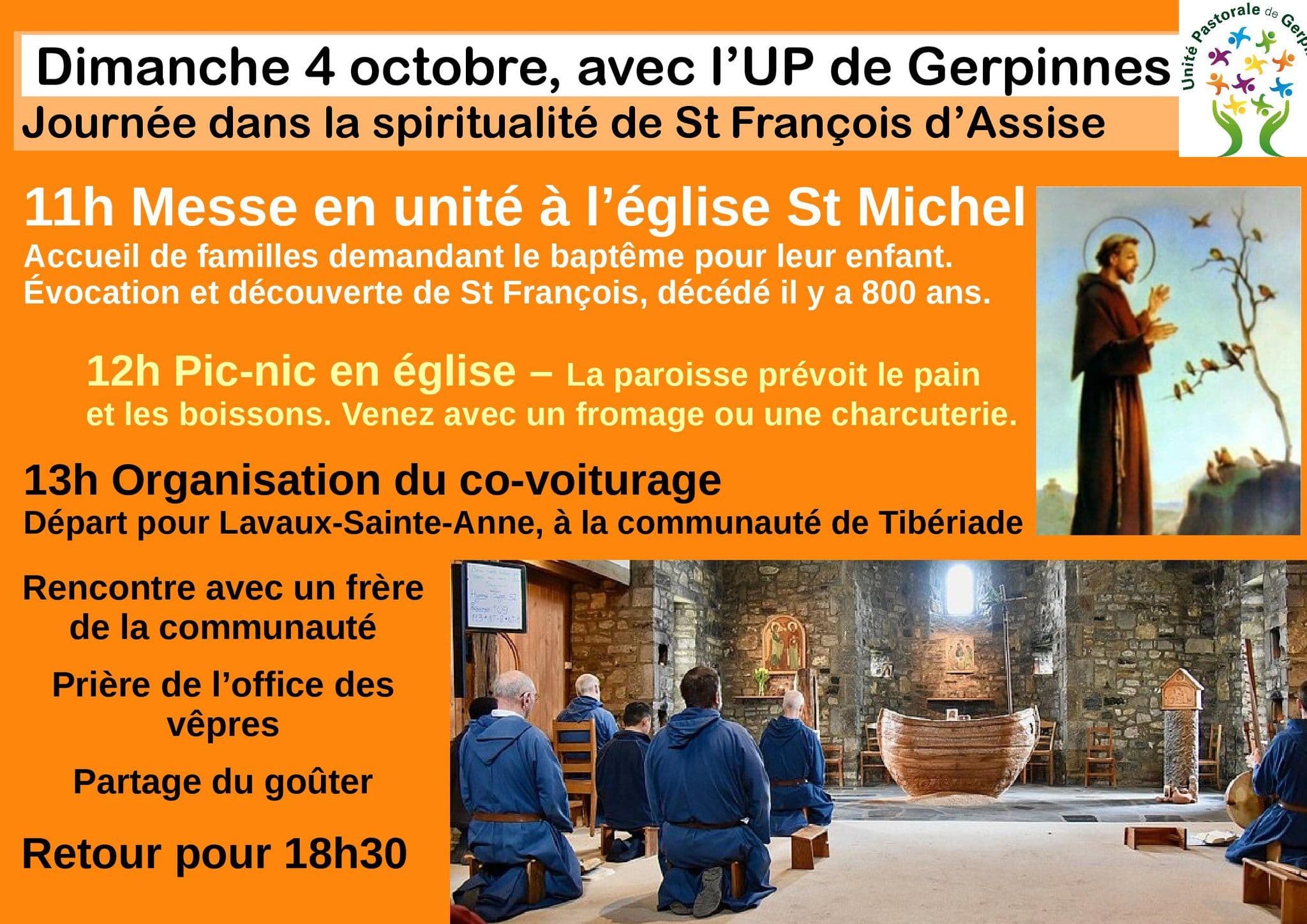Journée avec St Francois, avec l'UP de Gerpinnes