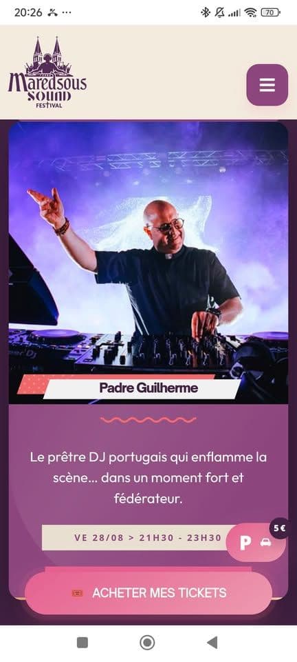 Maredsous sound festival - DJ Padre Guilherme (mix électronique - spiritualité)